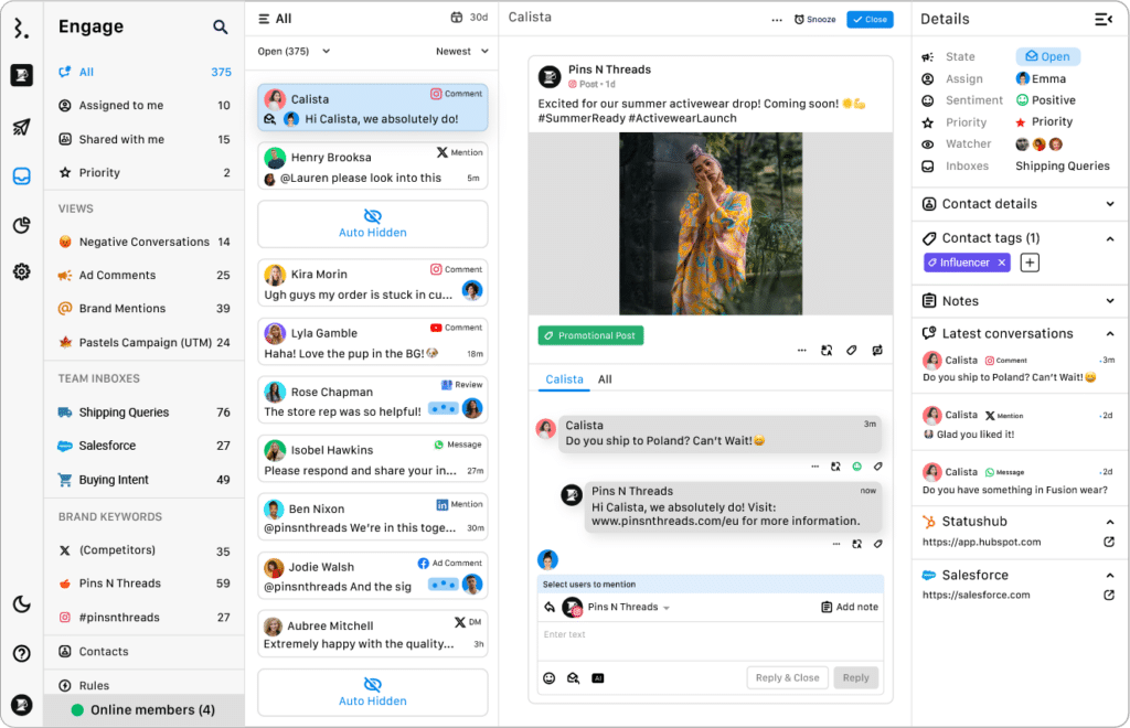 Statusbrew dashboard