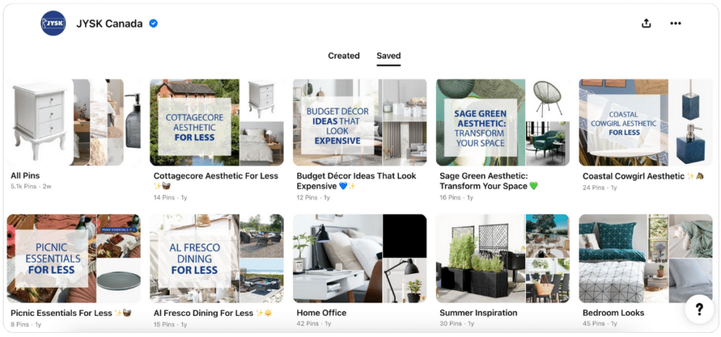 keyword rich Pinterest boards