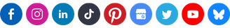 SocialBee supported social media platforms logos