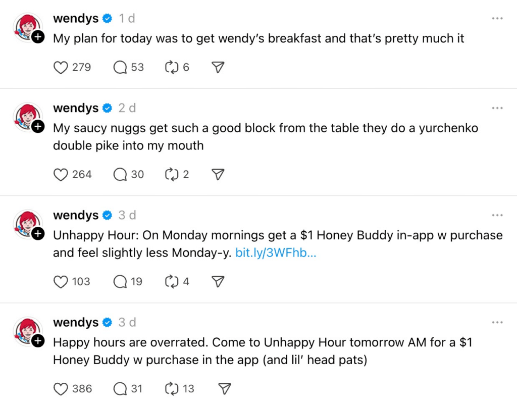 wendy's threads post
