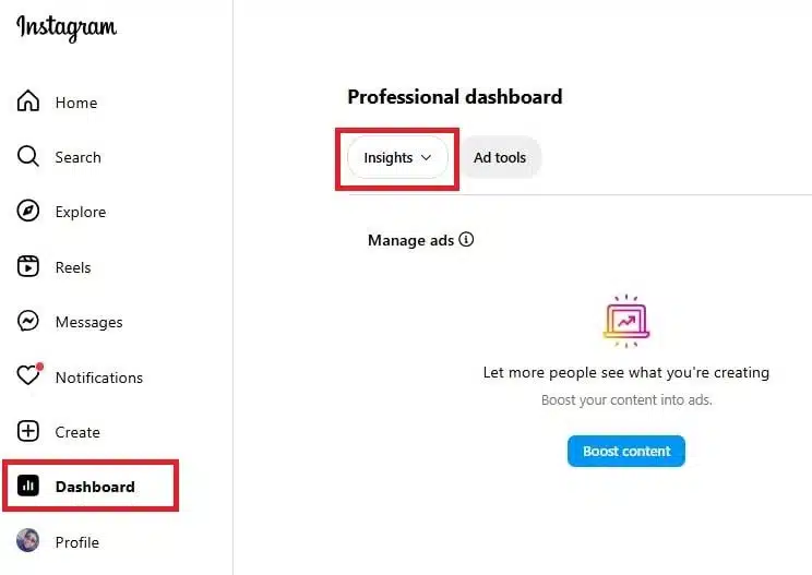 Professional dashboard