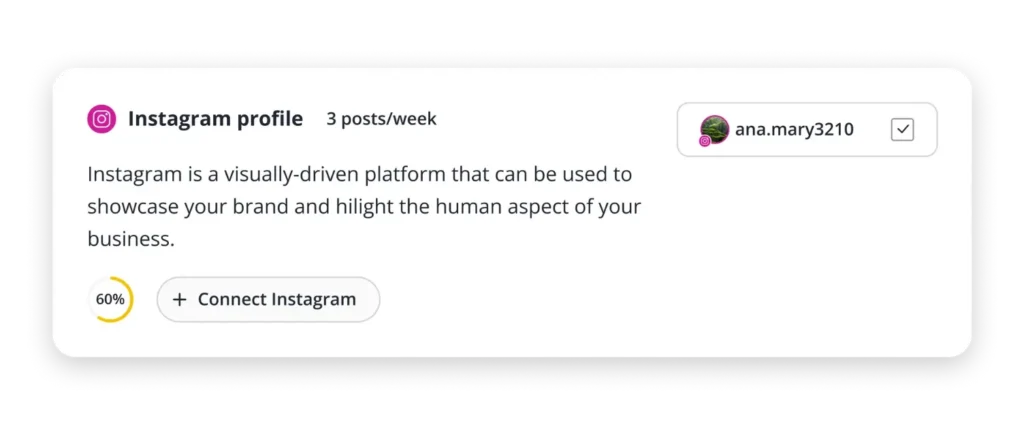 Copilot, SocialBee's AI assistant, recommending posting on Instagram three times a week.