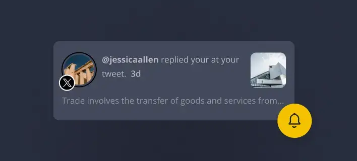 SocialBee notification for a tweet reply