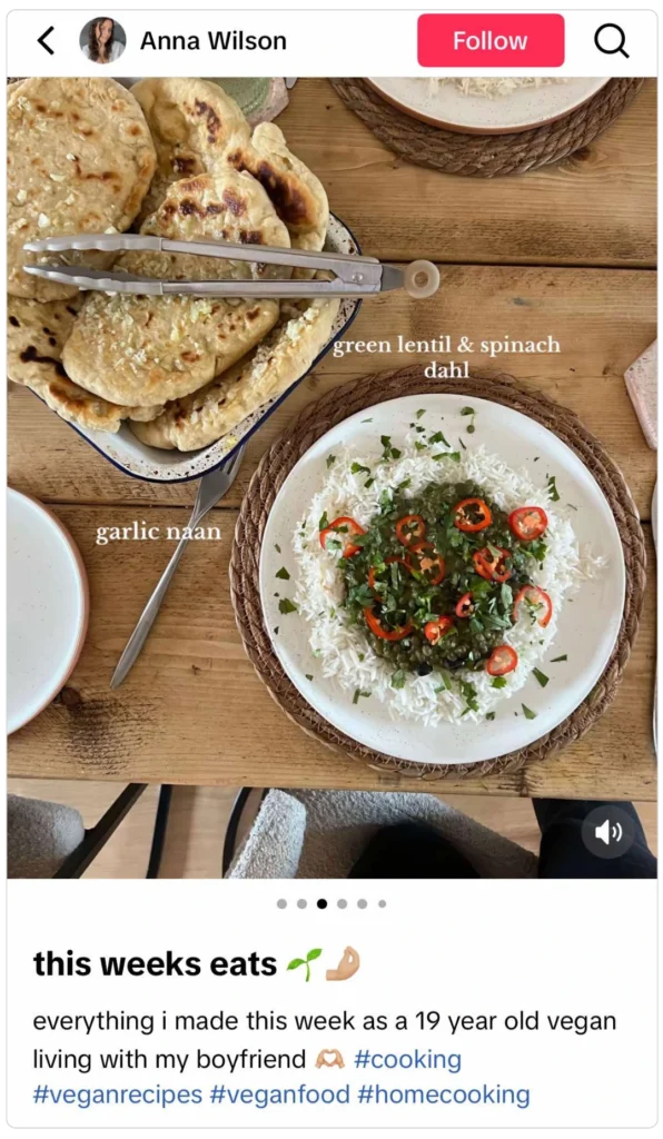 tiktok caption example with hashtags